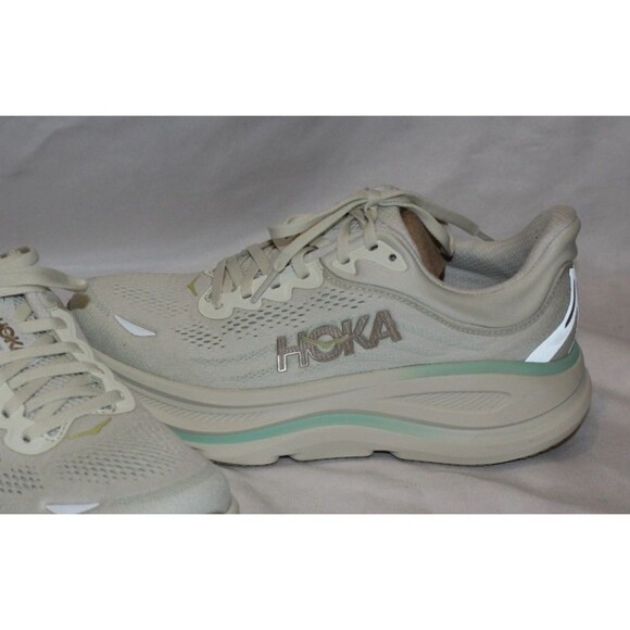NIB Hoka One Women's Bondi 9 Running Athletic Sneakers TLSL WHITE GREEN D WIDE - Picture 7 of 9